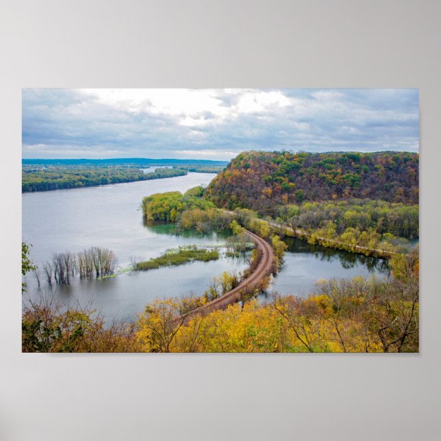 Poster Mississippi River e Wooded Bluff (Frente)