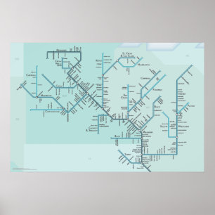 Póster Mississippi superior 30" x 20"