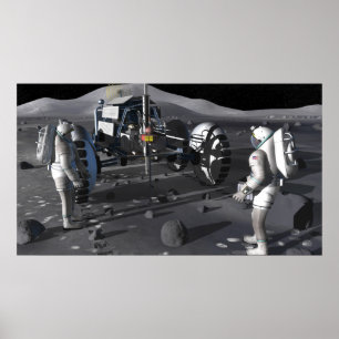 Póster Missões futuras 4 da exploração do espaço