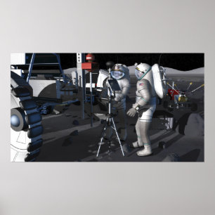 Póster Missões futuras 8 da exploração do espaço