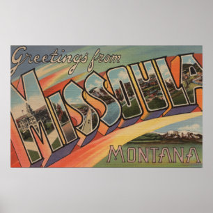 Póster Missoula, Montana - grandes cenas da letra