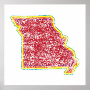 Póster missouri color grunge