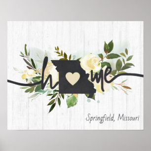 Poster Missouri Estado Personalizado Sua Cidade Natal Rús