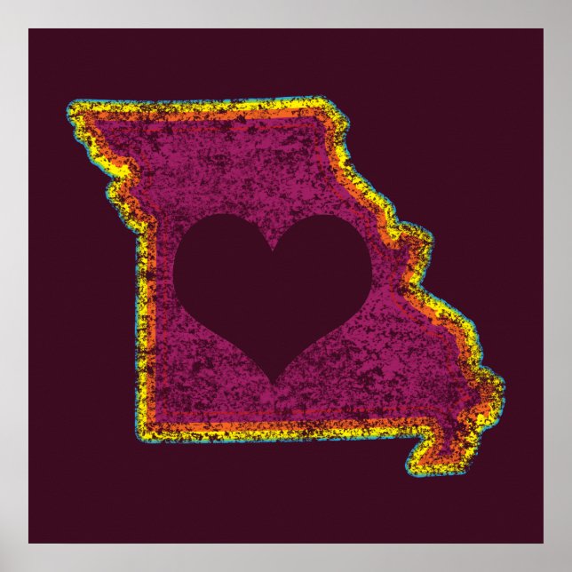 Poster missouri grunge love (Frente)