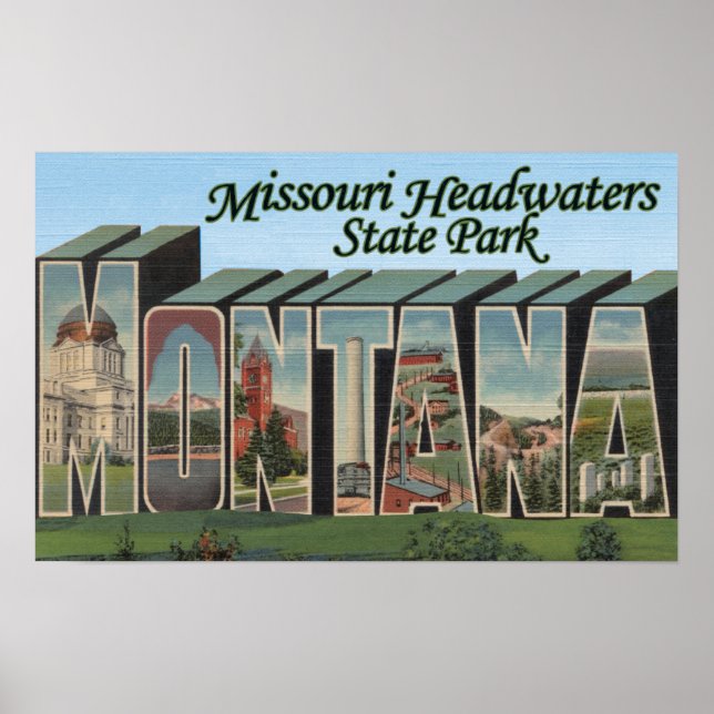 Poster Missouri Headwater Park, Montana (Frente)