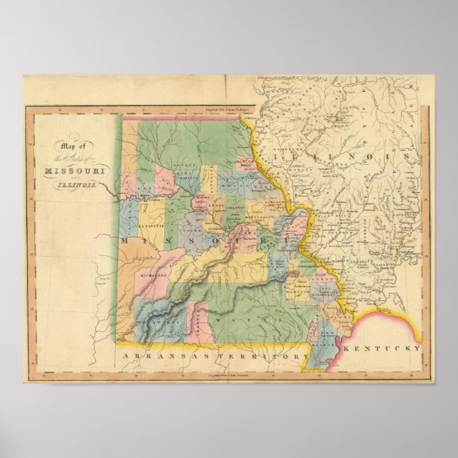 Póster Missouri, Illinois (Frente)