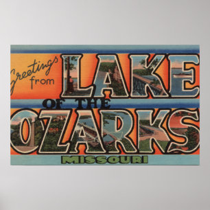 Póster Missouri - lago do Ozarks 3