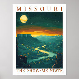 Poster Missouri the Show Me State USA Viagem place