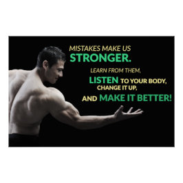 Póster Mistakes Make Us Stronger Motivational Poster