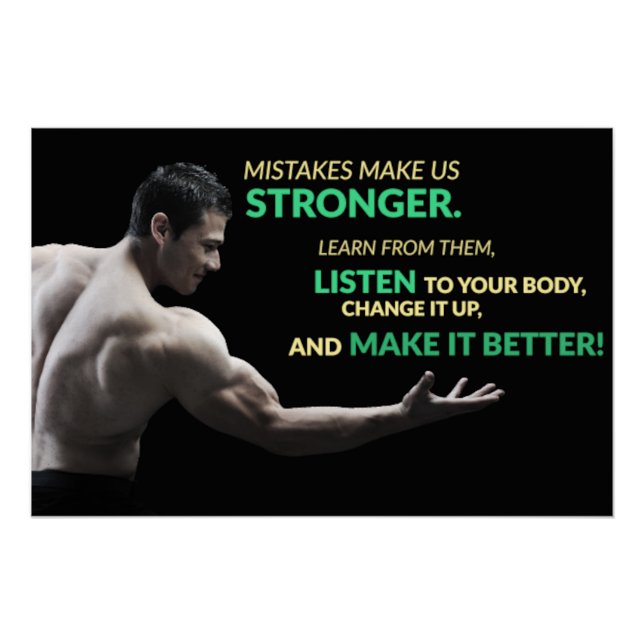 Póster Mistakes Make Us Stronger Motivational Poster (Frente)