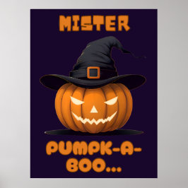 Poster Mister Pumpk-A-Boo Halloween Pumpkin