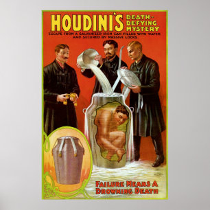 Poster Mistério de provocação da morte de Houdini