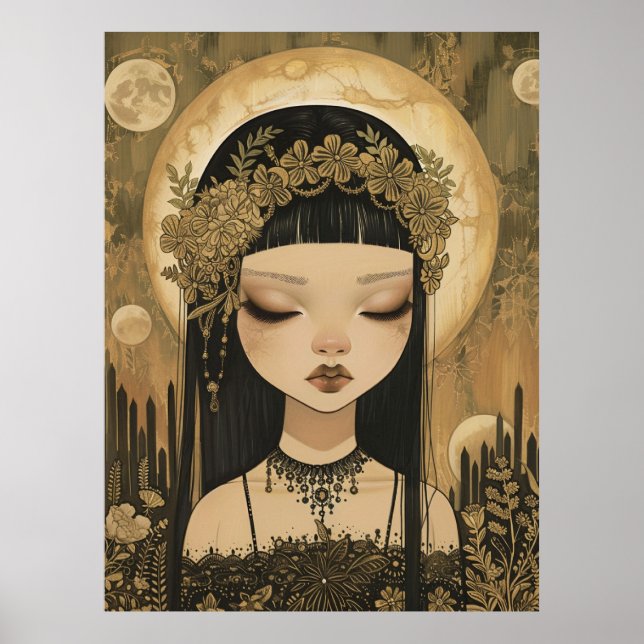 Poster mistério mágico da serena de fantasia (Frente)