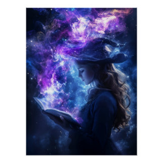 Póster Mística - Arte Fantasia com Magia Book