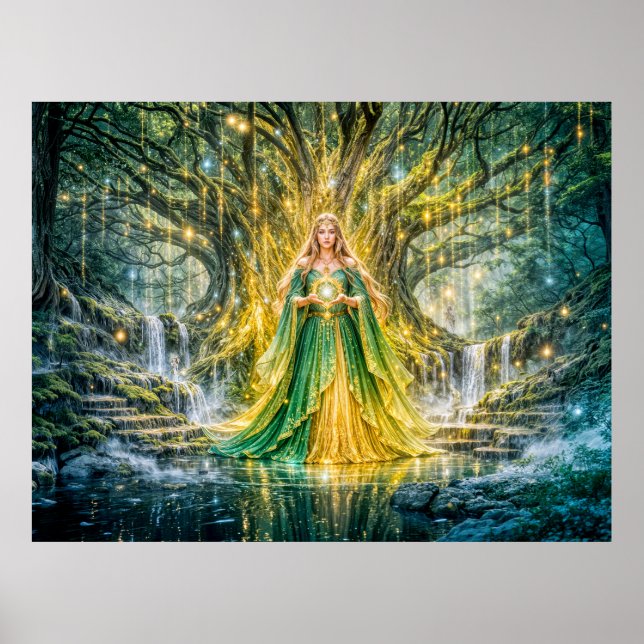Poster Mistress Beneath the World Tree Enchanted Fantasy (Frente)