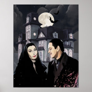 Poster Mistura DaVinci Morticia Addams 