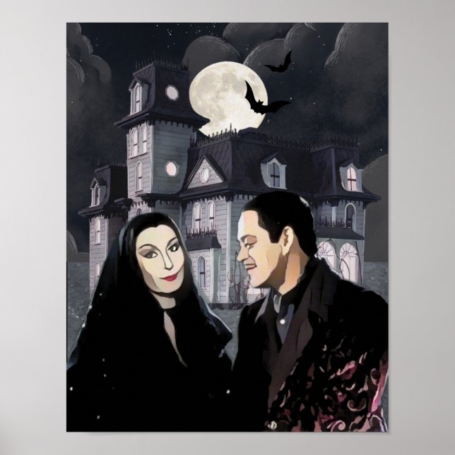 Poster Mistura DaVinci Morticia Addams  (Frente)
