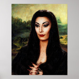 Poster Mistura DaVinci Morticia Addams 