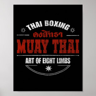 Poster Mistura de Artes Marciais Tailandesas Boxing Muay