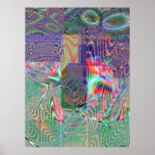 Póster Mistura do pixel de Giga