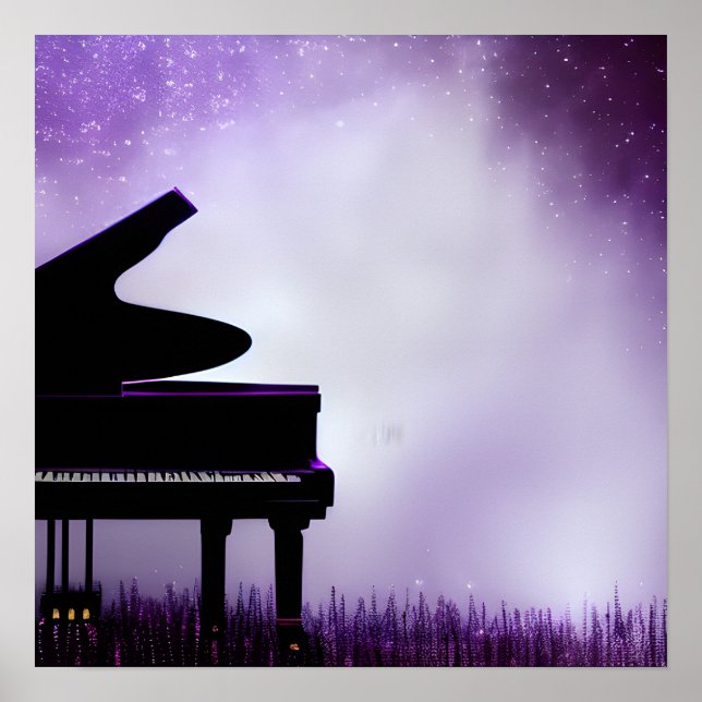 Poster Misty Background Grand Piano (Frente)
