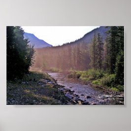 Poster Misty Creek Sunrise Glacier-Waterton Parks