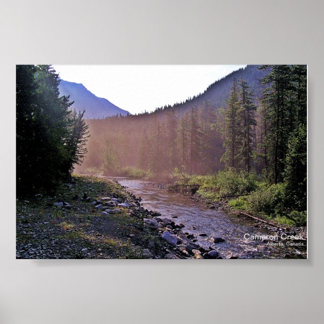 Poster Misty Creek Sunrise Glacier-Waterton Parks (Frente)