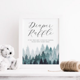 Poster Misty Forest Fralda Raffle Sinal