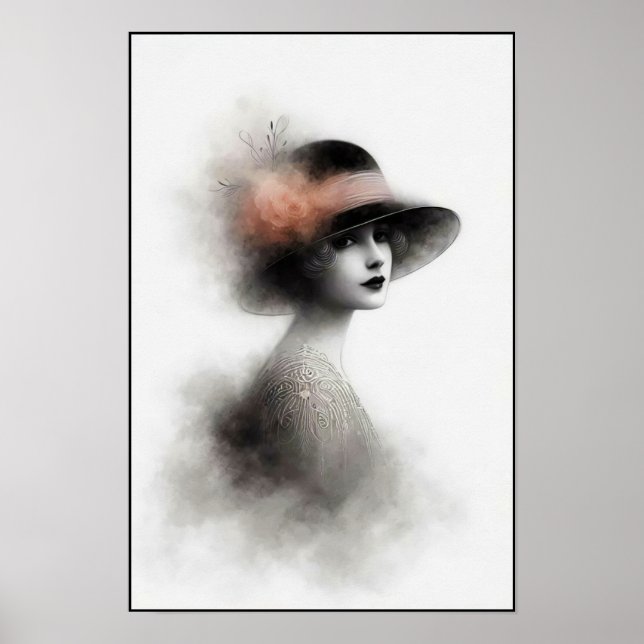 Poster Misty Retro Portrait of Elegance (Frente)