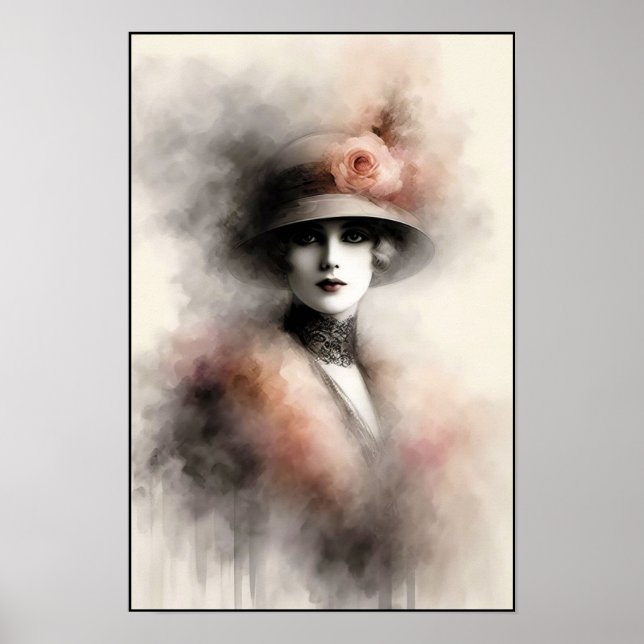 Poster Misty Retro Portrait of Elegance (Frente)