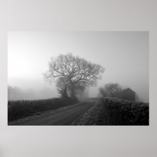 Poster Misty Winter Morning: Cheshire, Inglaterra