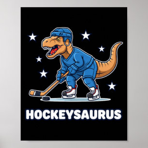 Poster Mítico & pré-histórico hockeysaurus engraçado