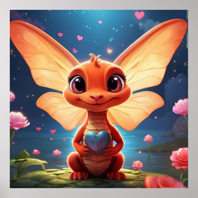 Poster *~* Mítico AP48  Dragãozinho Amor Fofinho (Frente)