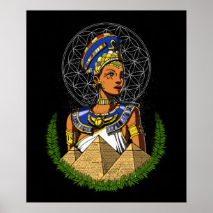 Poster Mitologia egípcia da deusa da rainha de Nefertiti