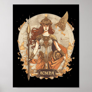 Poster Mitologia Grega - Athena, Deusa Da Sabedoria E Gue