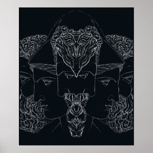 Poster mitologia grega Júpiter Minerva Hercules