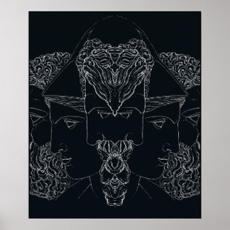 Poster mitologia grega Júpiter Minerva Hercules