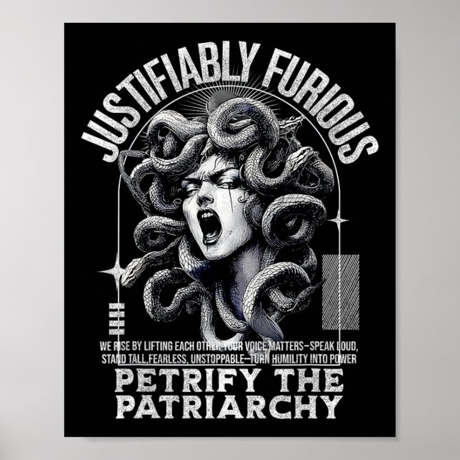 Poster Mitologia Grega Medusa, Razoavelmente Furiosa, Fem (Frente)