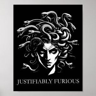 Poster Mitologia Grega Medusa, Razoavelmente Furiosa, Fem