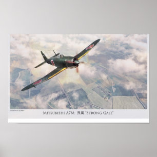 Poster "Mitsubishi A7M " da arte da aviação