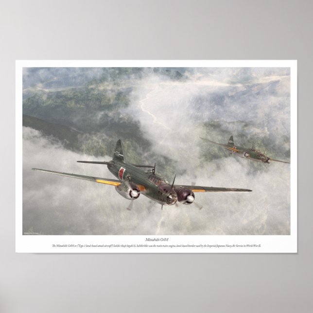 Poster Mitsubishi G4M (Frente)