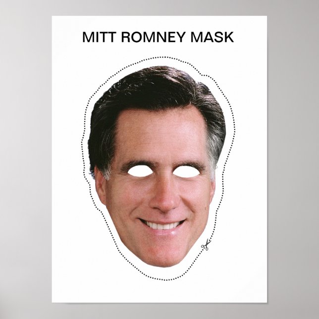 Póster Mitt Romney Mask (Frente)