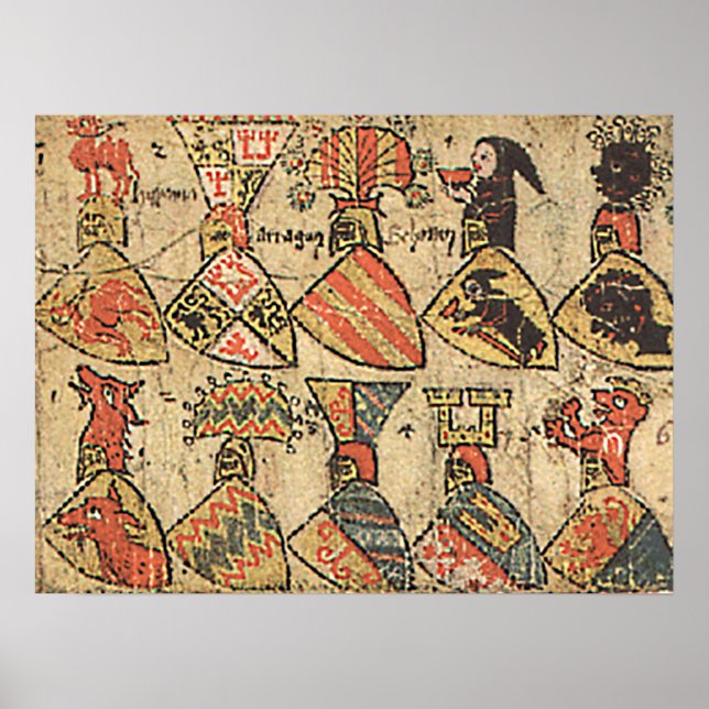 Poster Mittelalterliche Wappen (Frente)