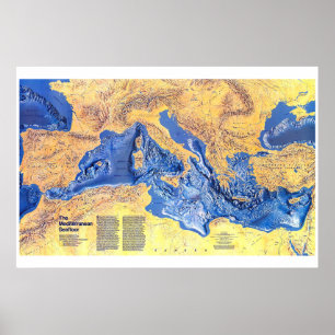 Poster "Mittelmeer: NG-Karte 1982 do alivio de