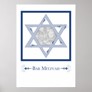 Poster mitzvah do bar (presente da foto da elegância da