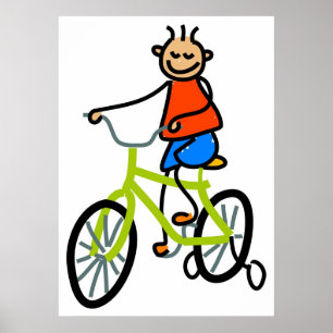 Póster Miúdo da bicicleta