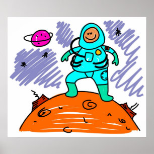 Póster Miúdo do astronauta
