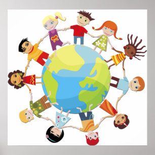 Póster Miúdos para a paz de mundo