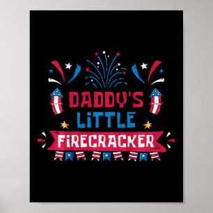 Poster Miúdos Pequeno Fogos de Artifício do Papai Dia da