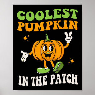 Poster Miúdos Pumpkin Mais Fresco No Patch Halloween Todd